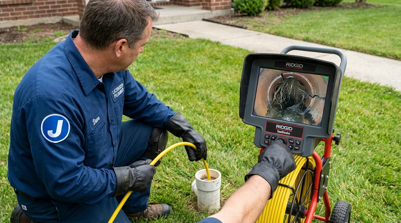 Sewer camera inspection being performed by Johns Plumbing LLC in Laughlin
